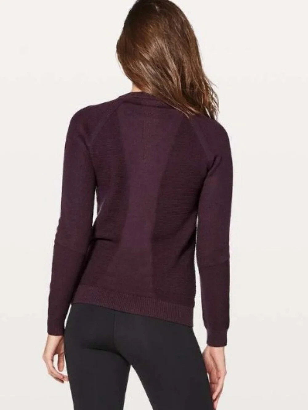 Lululemon Black Cherry Simply Wool Sweater 4? FLAW